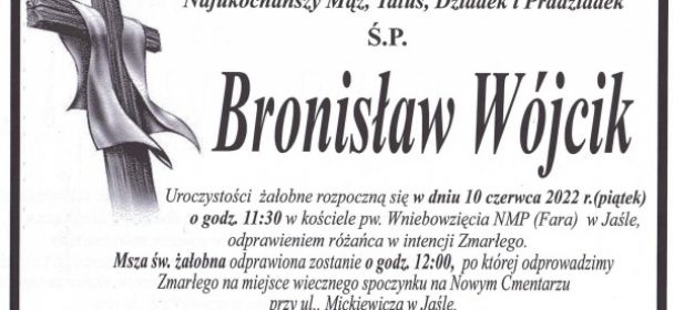 Zmarł Bronisław Wójcik były Członek Zarządu SMJiRJ